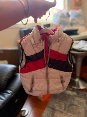 Diesel Kids Puffer Vest in Pink, Black, Red